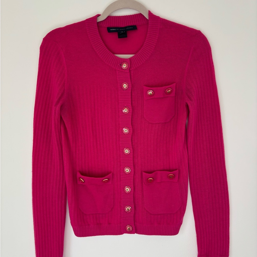 Marc by Marc Jacobs 100% cashmere pink cardigan- Size S